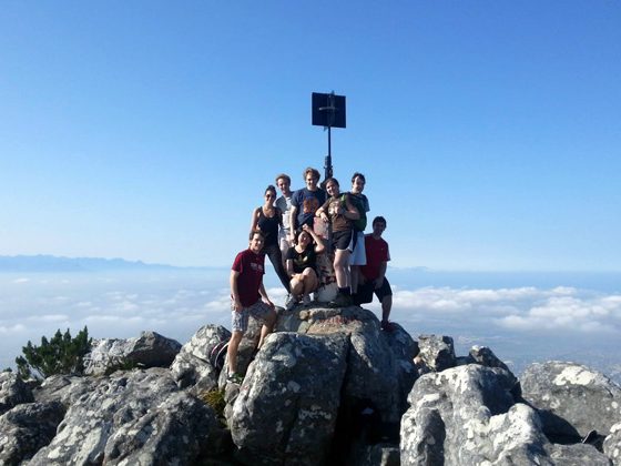 2013 Interns hiking in Cape Town