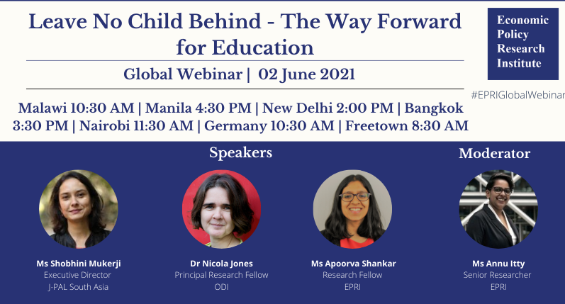 Global Webinar: Leave No Child Behind – The Way Forward for Education